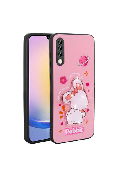 ECRUZ غطاء هاتف Galaxy A70 من السيليكون من ECRZ Amas مع شكل أيقوني منقوش ولام...