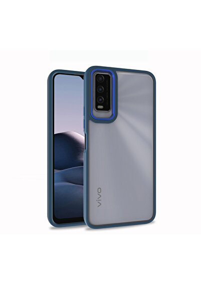 ECRUZ غطاء حماية لهاتف فيفو Y11S من ECRZ - أزرق