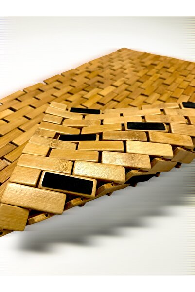 ADA Ahşap oyma ve çerçevecilik Brown Bamboo Doormat 50X80Cm, Stylish and Durable Home Accessory
