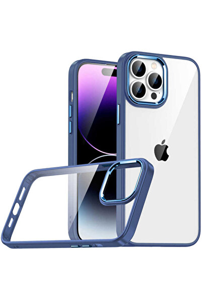 ECRUZ حافظة ECRZ Flora المتوافقة مع هاتف iPhone 14 Pro Max - أزرق سييرا