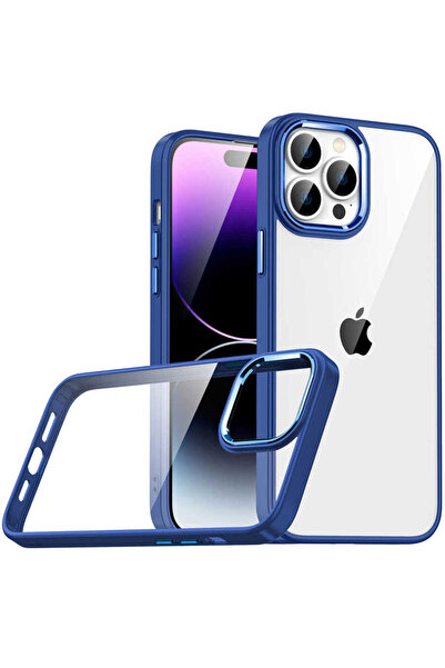 ECRUZ حافظة ECRZ Flora متوافقة مع هاتف iPhone 14 Pro Max - أزرق داكن