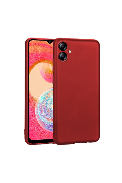 ECRUZ غطاء حماية سيليكون ECRZ Premier لهاتف Galaxy A04E - أحمر