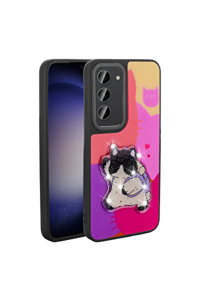 ECRUZ غطاء حماية لهاتف Galaxy S23 من ECRZ Amas مصنوع من السيليكون مع شكل أيقو...