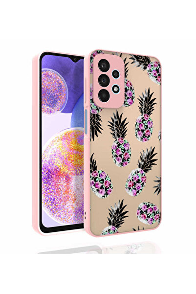 ECRUZ غطاء حماية للكاميرا منقوش لهاتف Galaxy A23، غطاء ECRZ Nora اللامع - رقم 1