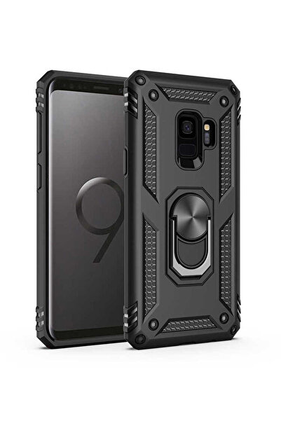 ECRUZ غطاء حماية لهاتف جالاكسي S9 من ECRZ - أسود
