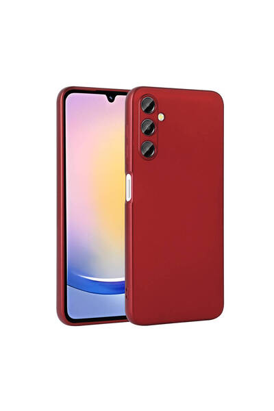 ECRUZ غطاء حماية سيليكون ECRZ Premier لهاتف Galaxy A25 - أحمر