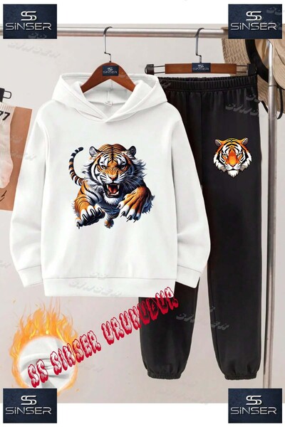 SS SİNSER طقم بدلة رياضية للأطفال من الجنسين بطباعة خاصة 'كابلان وان أتاك'