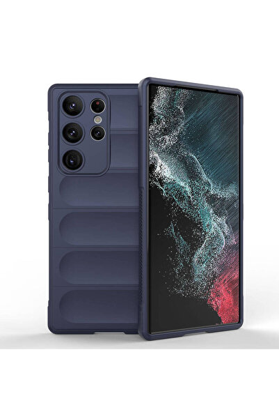 ECRUZ غطاء حماية لهاتف Galaxy S23 Ultra من السيليكون العرقي ECRZ مع تصميم سطح...