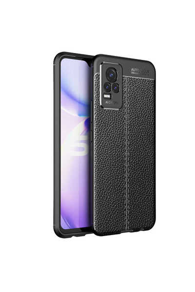 ECRUZ غطاء حماية سيليكون ECRZ Niss لهاتف Vivo V21E - أسود