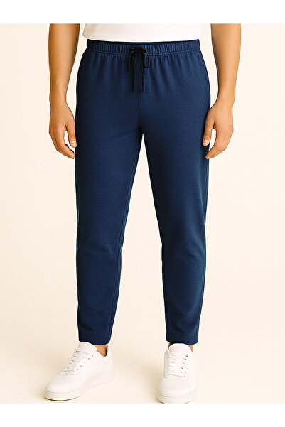 wingetstar Navy Blue Lycra Sweatpants
