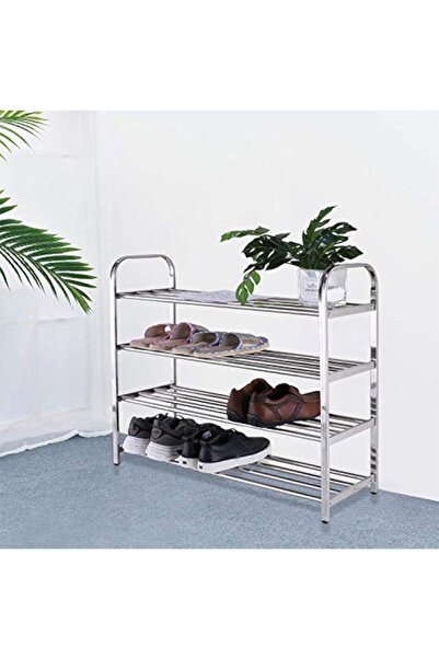Fumes 4-Tier Stainless Steel Shoe Rack – Durable & Space-Saving Organizer for Shoes Entryway and Closet