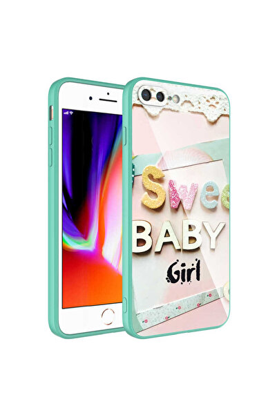 ECRUZ حافظة لهاتف iPhone 8 Plus مصنوعة من السيليكون الصلب المزخرف وغطاء إيبوك...