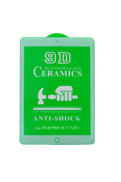 ECRUZ واقي شاشة سيراميك متوافق مع جهاز iPad Pro 10.5 (الجيل السابع) - أبيض