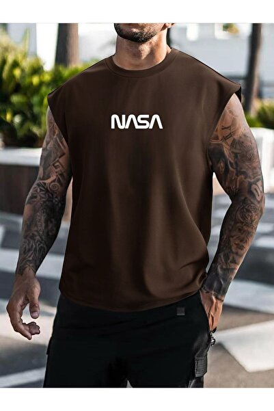 E-ROMA Tricou fără mâneci unisex cu imprimeu Nasa