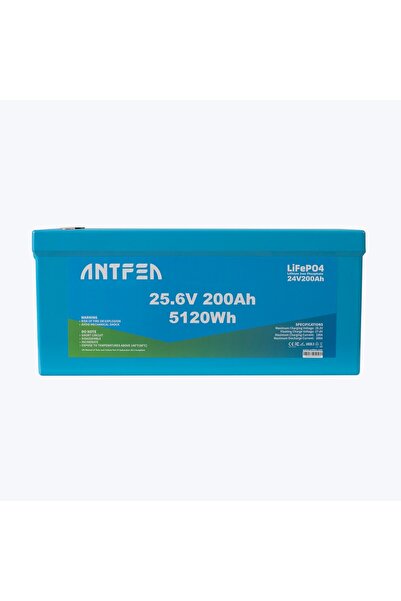 Antfea 25.6V 200Ah ABS Lityum Akü Akıllı Ekran LiFePo4 (Yat, Karavan, Tekne Aküsü)