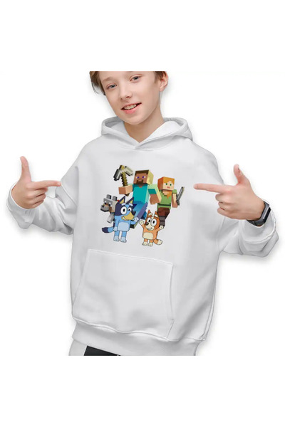 OEM Παιδικό φούτερ Minecraft Bluey Bingo με κουκούλα για αγόρια