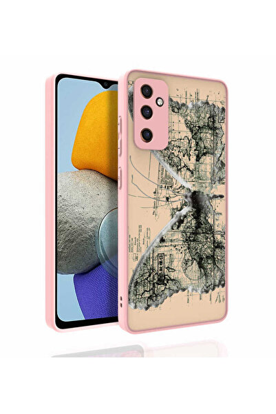 ECRUZ غطاء حماية للكاميرا منقوش لهاتف Galaxy M23، غطاء ECRZ Nora اللامع - NO4