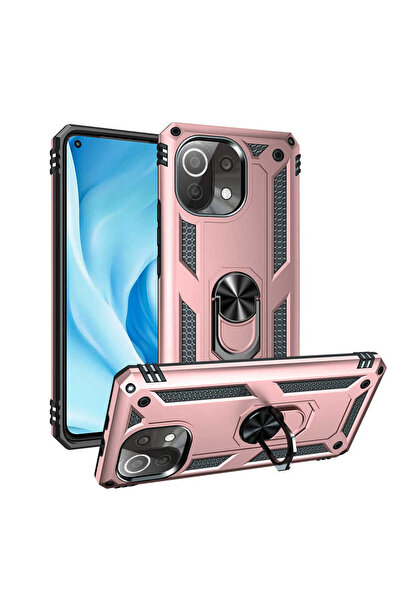 ECRUZ غطاء حماية لهاتف Mi 11 Lite من ECRZ طراز Vega - ذهبي وردي