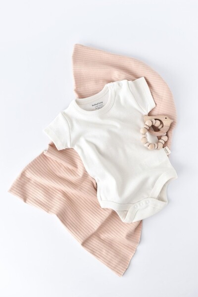 JollyMag BabyCosy Ecru Cotton Bodysuit (Size: 6-9 months)
