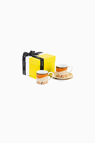 SİLSAL طقم فنجان إسبريسو وصحن من سارب، قطعتان، مع تفاصيل ذهبية