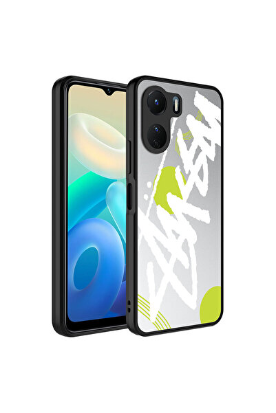 ECRUZ غطاء حماية للكاميرا من فيفو Y16 بنمط مرآة لامع ECRZ - كتابة