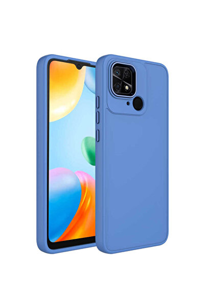 ECRUZ غطاء Redmi 10C من السيليكون ECRZ Luna مع إطار معدني وتصميم أزرار - رماد...