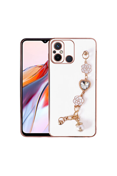 ECRUZ غطاء حماية لكاميرا الهاتف من السيليكون ECRZ Taka لهاتف Redmi 12C - أبيض