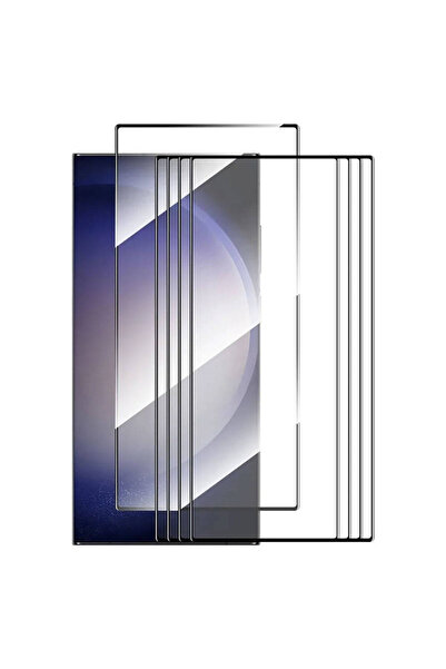 ECRUZ واقي شاشة جالاكسي S22 الترا ECRZ 5 في 1 سهل التركيب - أسود