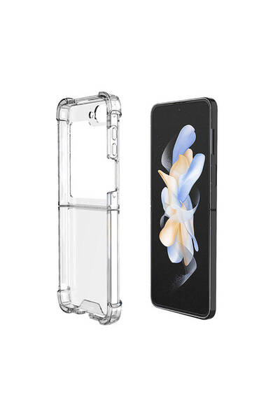 ECRUZ حافظة جالاكسي زد فليب 6 ECRZ نيترو سيليكون مضادة للصدمات - شفافة