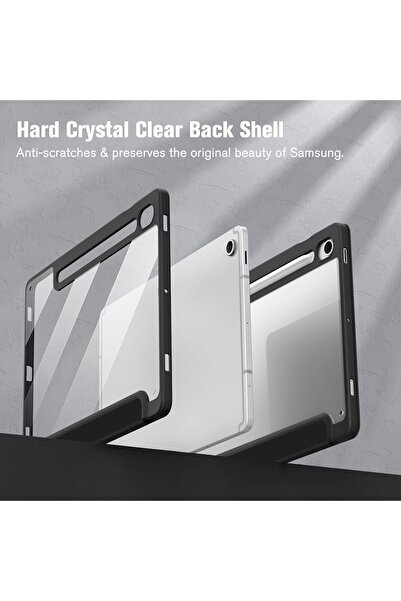 m.tk moveteck Samsung Galaxy Tab S10 Fe Plus 13.1 Kılıf Grafiti Şeffaf Kalem Bölmeli Akıllı Tablet Kılıf X620 X626