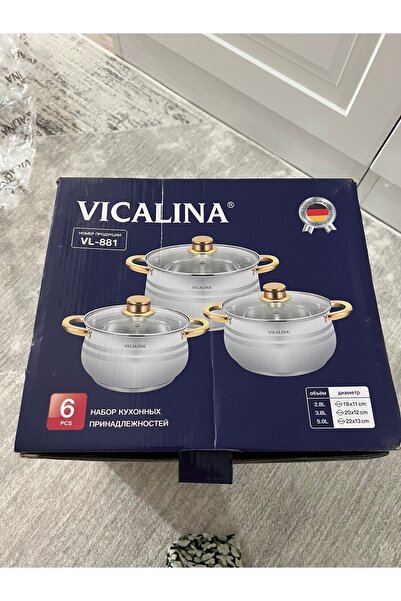 VICALINA Çelik üçlü tencere seti