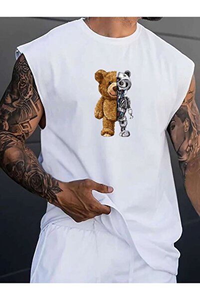 E-ROMA Tricou fără mâneci unisex cu imprimeu Robokit