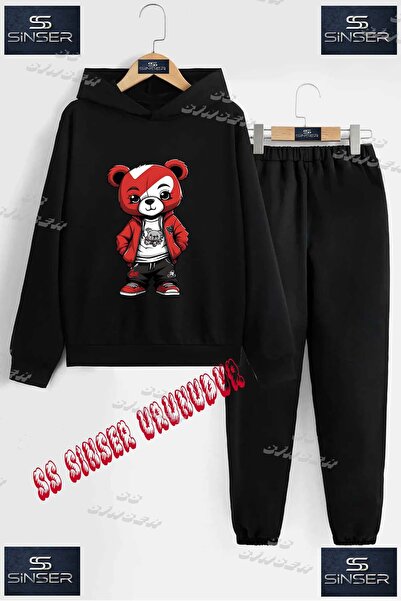 SS SİNSER Set de trening cu hanorac cu imprimeu special pentru copii, unisex,...