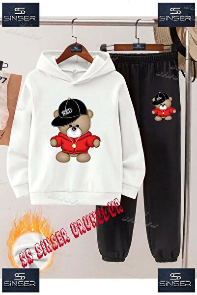 SS SİNSER Set de trening unisex pentru copii, cu hanorac cu imprimeu special ...