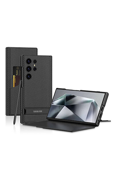 ECRUZ حافظة جالاكسي إس 24 ألترا مع حماية للكاميرا بتصميم كربوني من إي سي آر ز...