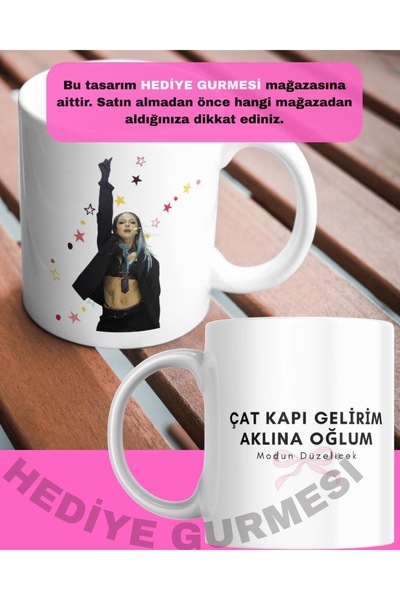 Hediye Gurmesi Manifest Zeynep Oktay Çat Kapı Gelirim Baskılı Porselen Kupa