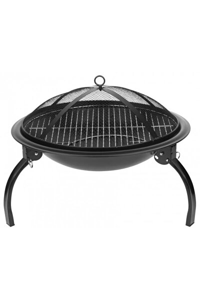 JollyMag Gratar gradina, grill rotund, metal, 54x25 cm, Homefire BBQ