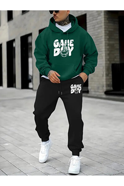 bellanova Ανδρικό μοντέρνο νέο casual πουλόβερ και παντελόνι Plus βελούδινο αθλητικό σετ