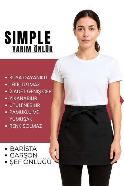 sevilya Barista Half Apron Yarım önlük Cafe Önlüğü Garson Önlüğü Barista Önlüğü