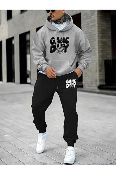 bellanova Ανδρικό μοντέρνο νέο casual πουλόβερ και παντελόνι Plus βελούδινο αθλητικό σετ