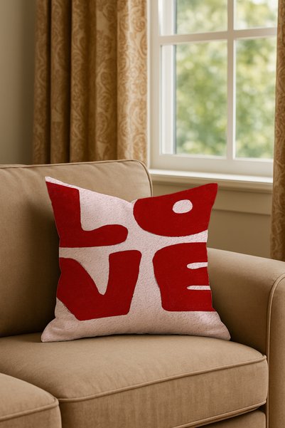 Leolife Digital Printing Love Story Patterned Modern Style 2-Piece Throw Pillow Cover Set