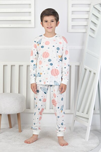 bunny hopp Unisex Children's Pajama Set 100% Cotton Long Sleeve Combed Cotton 3-8 Years Old