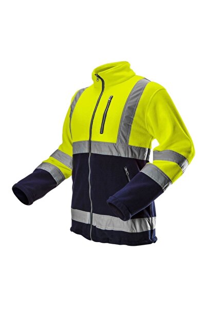 JollyMag Work jacket, reflective, polar fleece, yellow, Visibility model, size S/48, NEO
