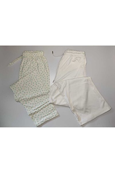 DÜVEN Women's 2-Piece Single-Layer Wide-Leg Soft Modal Sweatpants & Colorful Pajama Bottoms