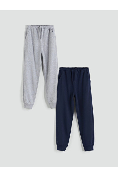 LC Waikiki Lacivert Beli Lastikli Erkek Çocuk Jogger Eşofman Alt 2'li