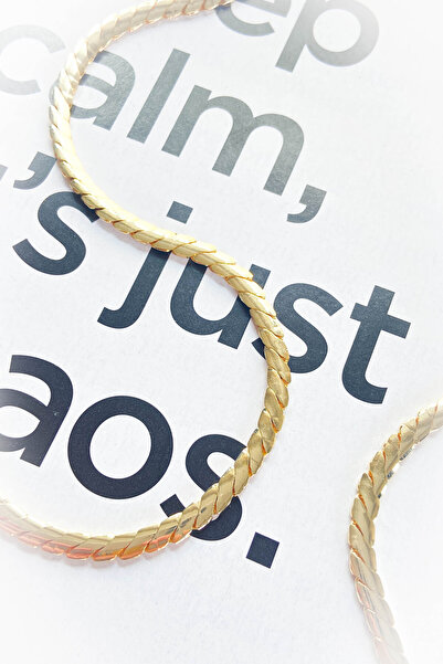 roshel Burma Sıralı Zincir Kolye 40 cm Kısa Boy Zincir Kolye Gold