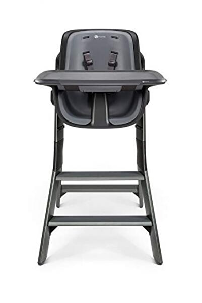 JollyMag 4moms Black-Grey High Chair + Plates and Cutlery Set
