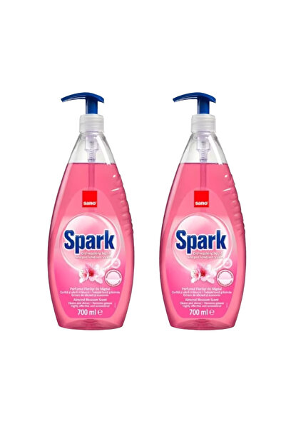 Sano Detergent de vase Spark Almond cu balsam, 1 L x 2 buc.