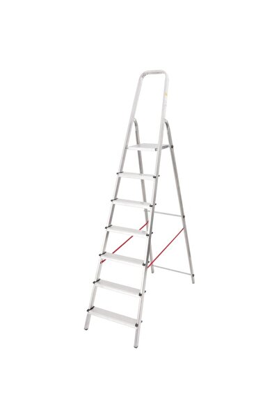 JollyMag Scara aluminiu, Master, 6 trepte, platforma, max 125 kg, 2.15 m