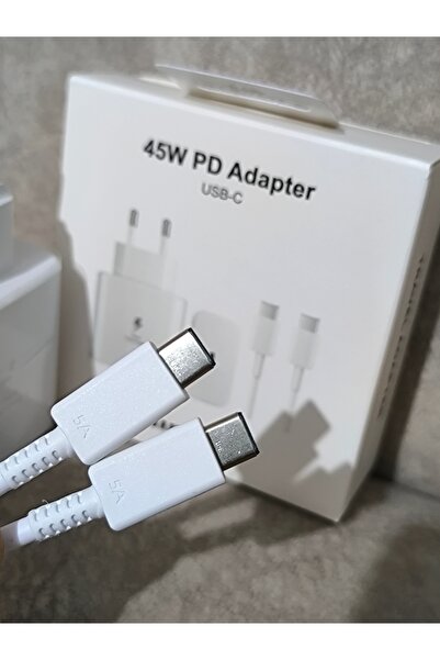 Kotenart Samsung Uyumlu Galaxy S23 Ultra - S23 Plus 45w Type-c Orijinal Hızlı Şarj Cihazı Şarj Aleti Set